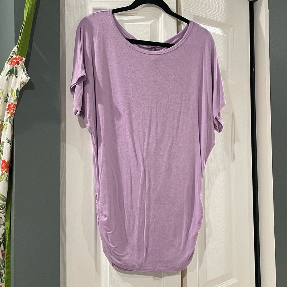 lavender blouse